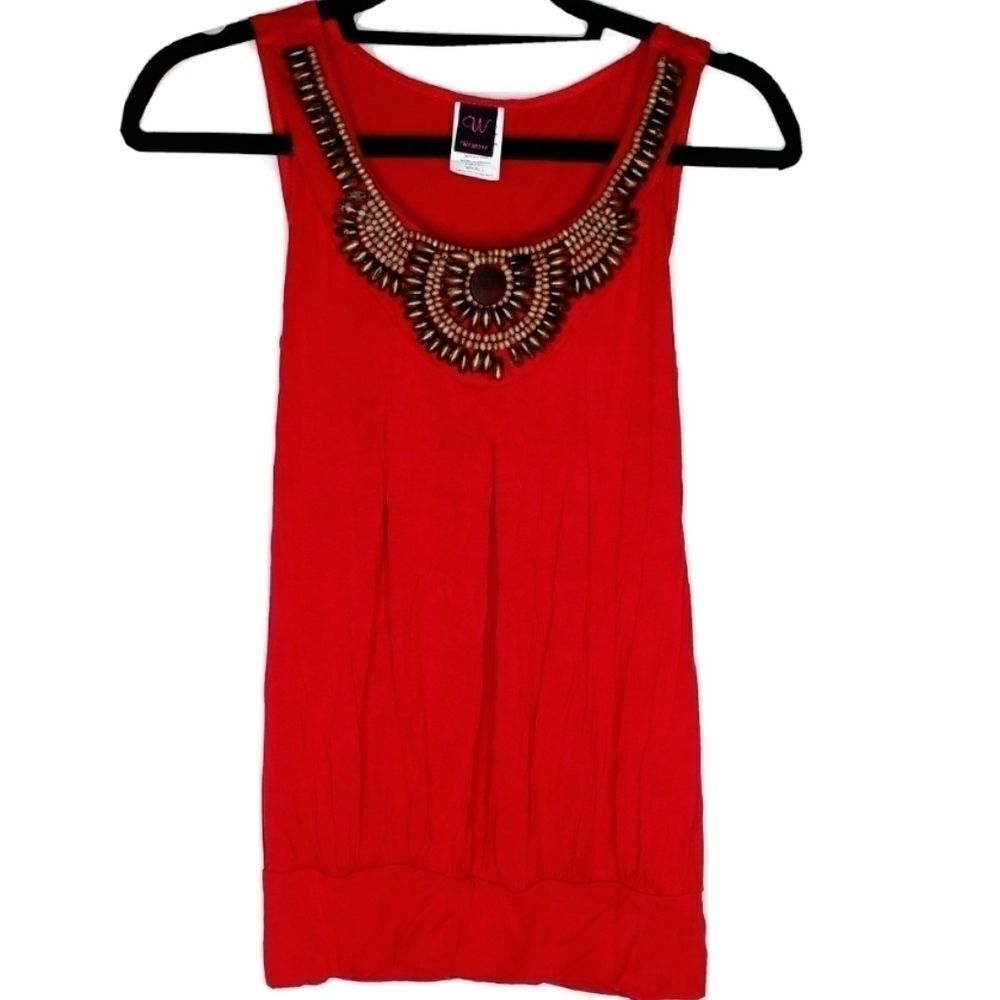 Wrapper Blouse - Red - image 6